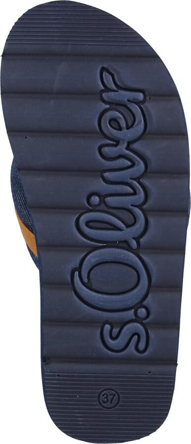 S.Oliver Teenslipper blauw denim cognac - Foto 3