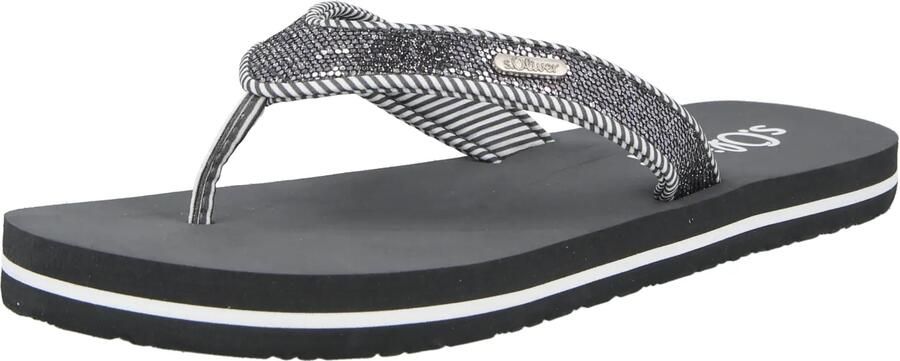 S.Oliver Teenslipper donkergrijs wit