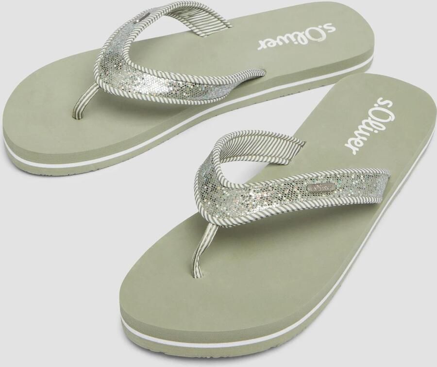 S.Oliver Teenslipper groen zilver - Foto 2