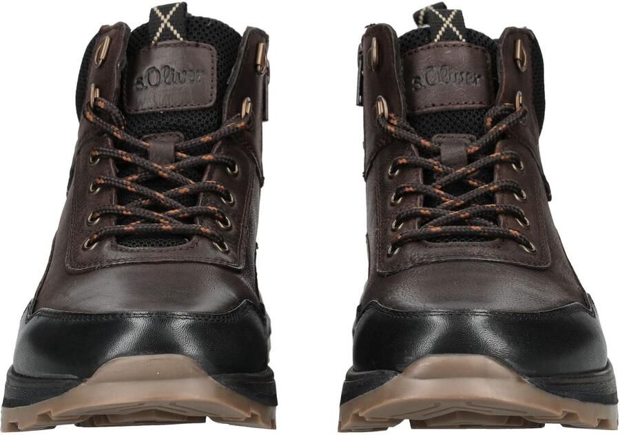 S.Oliver Veterboots donkerbruin zwart - Foto 3