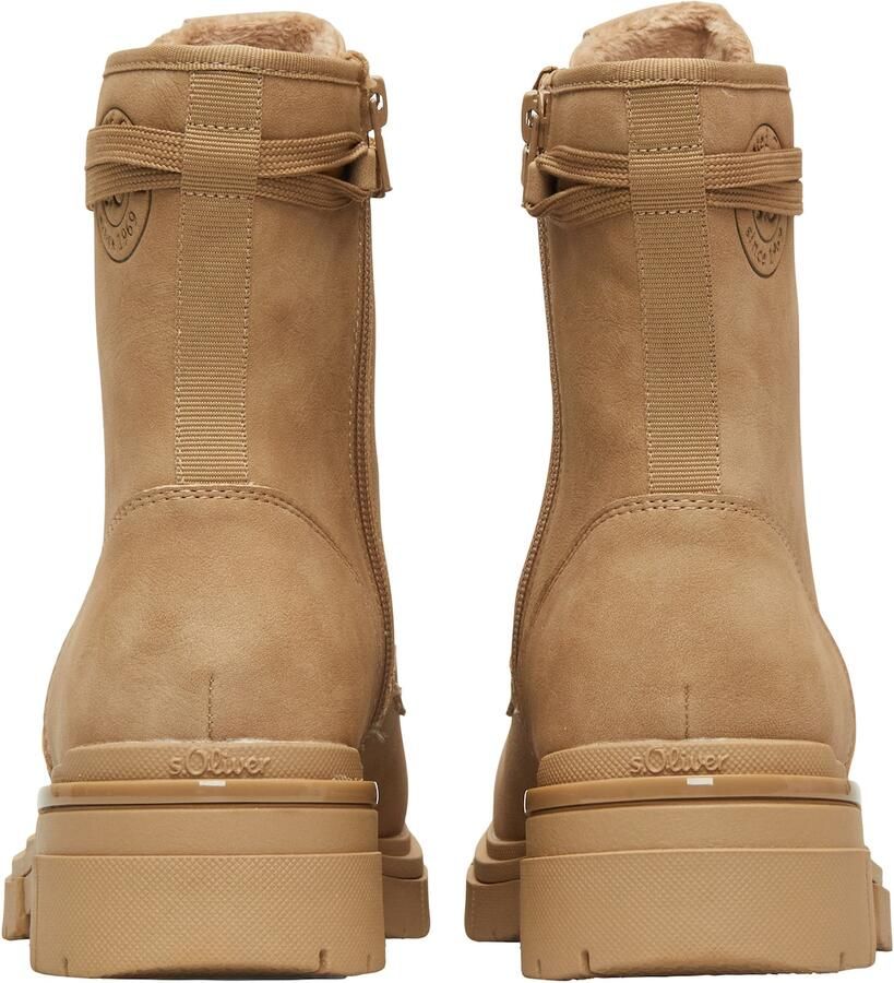 S.Oliver Women Shoes veterboots met profielzool kaki - Foto 5