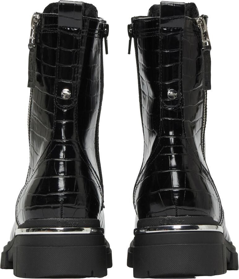 S.Oliver Women Shoes veterboots met profielzool en dierenprint zwart - Foto 6