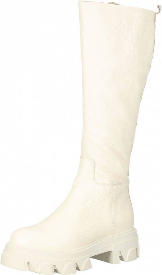 Steve Madden Mana leren laarzen off white - Schoenen.nl