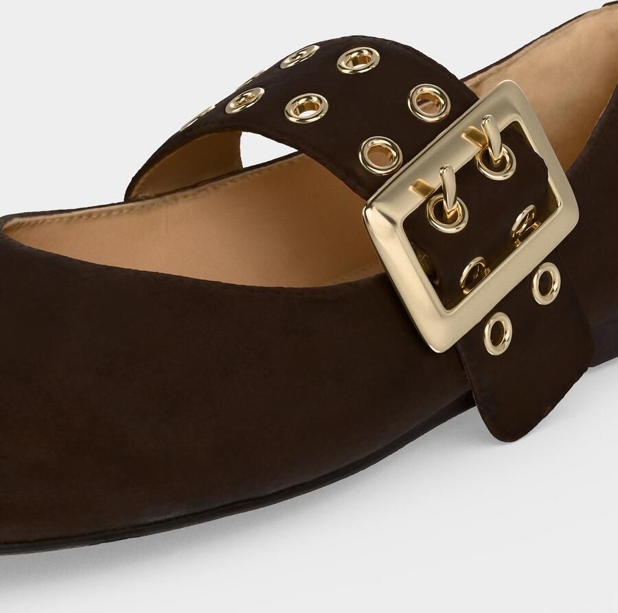 STEVE MADDEN Ballerina met riempjes 'Atlantica' donkerbruin - Foto 2