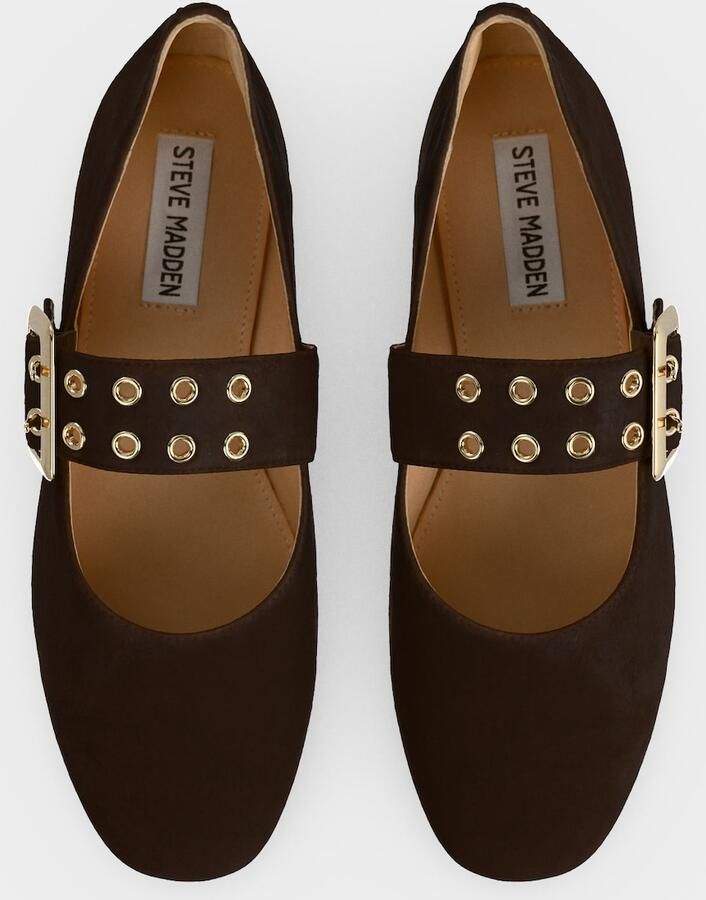 STEVE MADDEN Ballerina met riempjes 'Atlantica' donkerbruin - Foto 3