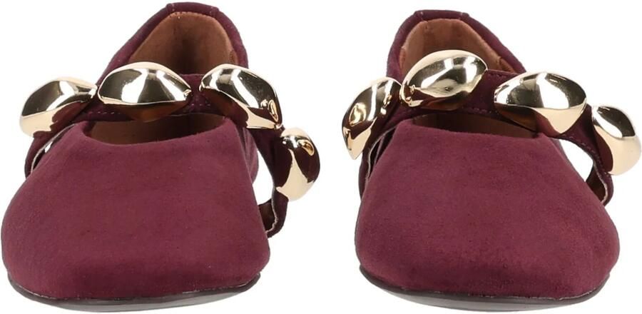 STEVE MADDEN Ballerina met riempjes donkerrood - Foto 4