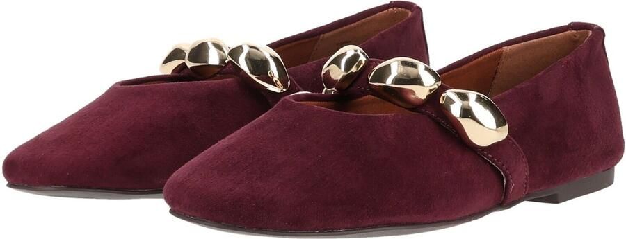 STEVE MADDEN Ballerina met riempjes donkerrood - Foto 6