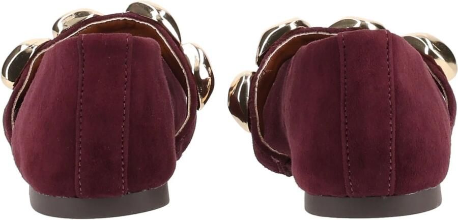 STEVE MADDEN Ballerina met riempjes donkerrood - Foto 5