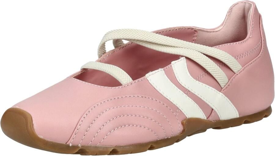 STEVE MADDEN Ballerina met riempjes oudroze wit - Foto 6