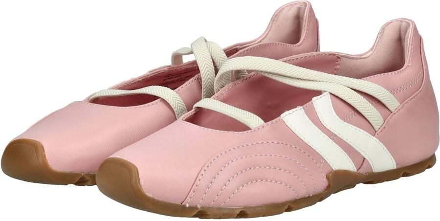 STEVE MADDEN Ballerina met riempjes oudroze wit - Foto 8
