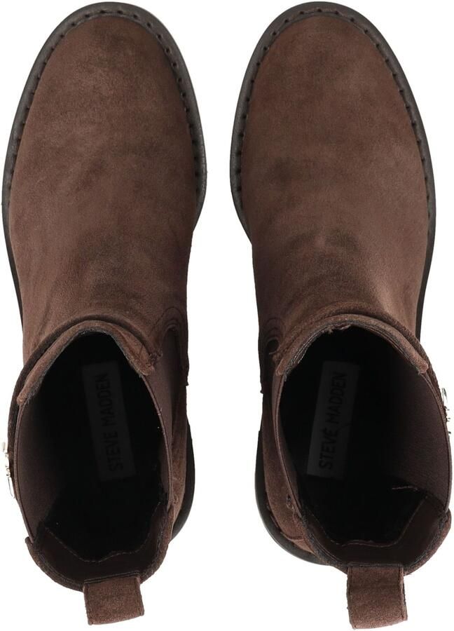 Steve Madden Charity-SM leren chelsea boots met blokhak bruin - Foto 5