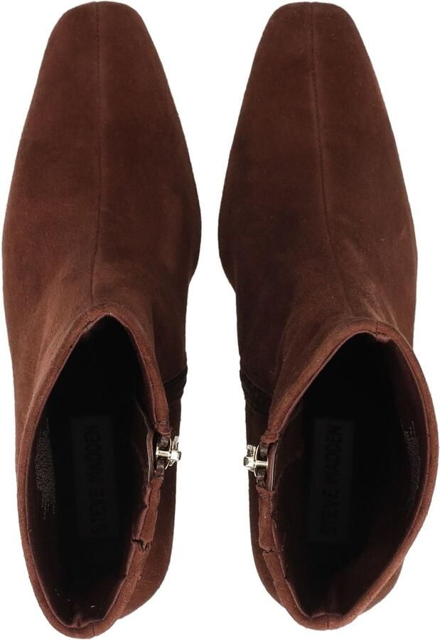 Steve Madden suède laarzen met hak en panterprint bordeaux - Foto 9