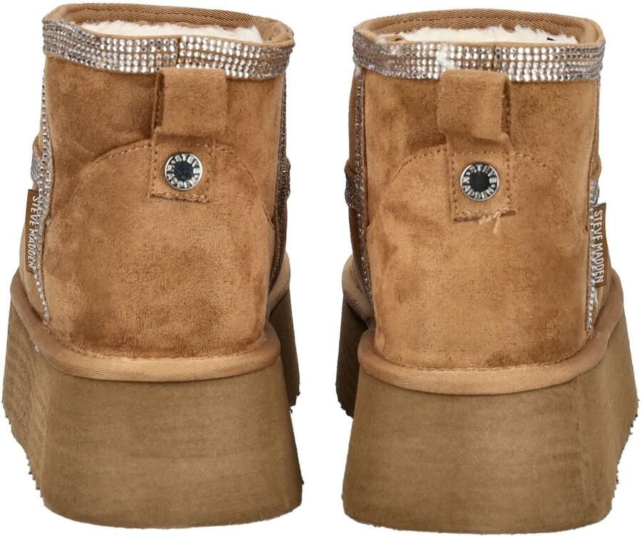 STEVE MADDEN Enkellaarsjes karamel zilver - Foto 3