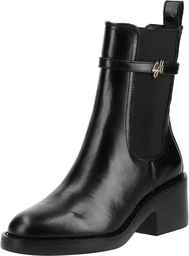 Steve Madden Charity-SM leren chelsea boots met blokhak zwart - Foto 6
