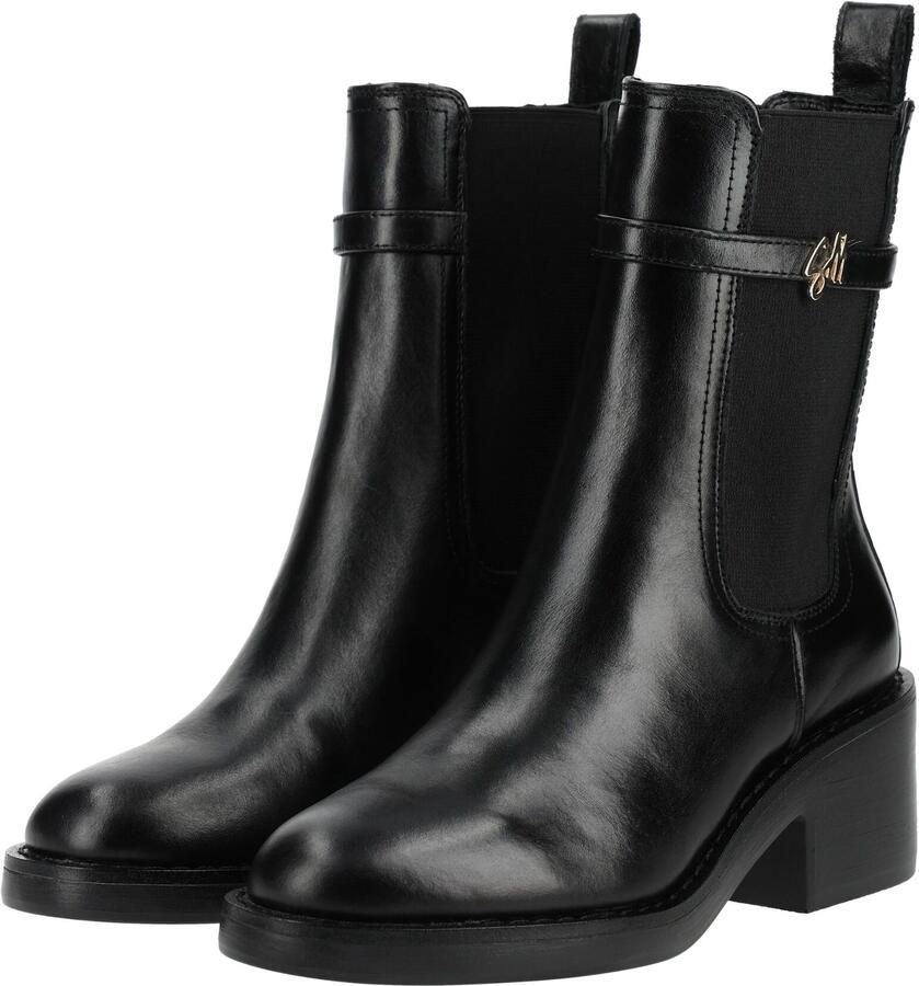 Steve Madden Charity-SM leren chelsea boots met blokhak zwart - Foto 7