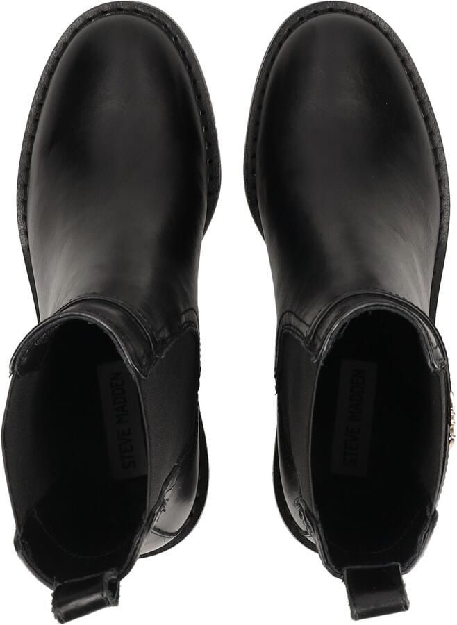 Steve Madden Charity-SM leren chelsea boots met blokhak zwart - Foto 5