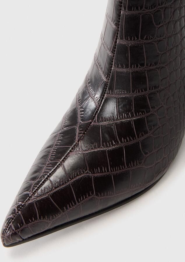 Steve Madden Lavan leren laarzen met crocoprint bruin - Foto 5