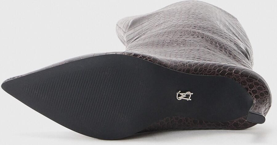 Steve Madden Lavan leren laarzen met crocoprint bruin - Foto 9