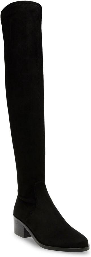 STEVE MADDEN Laarzen 'Salvador Stretch Microsuede Black' zwart