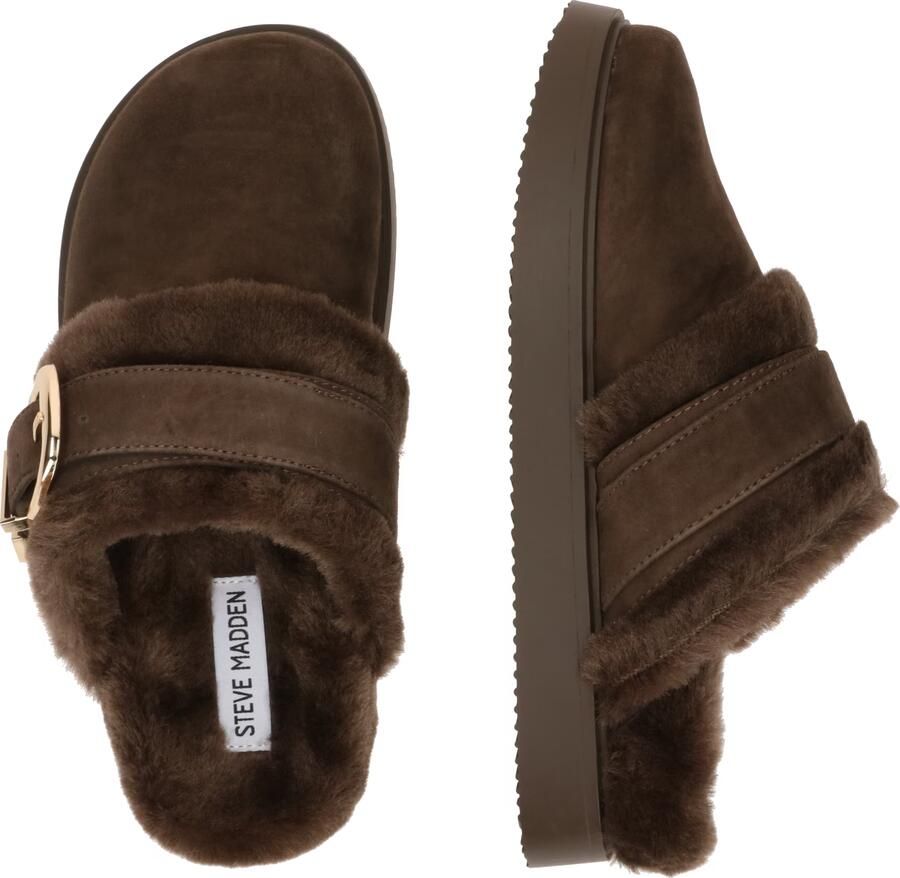 STEVE MADDEN Muiltjes 'Cozy Up' donkerbruin - Foto 4