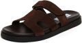 Steve Madden Sandaaltjes van leer model 'Missile' - Donkerbruin