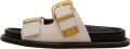Steve Madden Slippers met doornsluiting en labeldetail model 'ARCH' - Beige