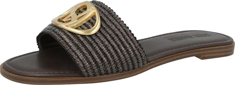 STEVE MADDEN Muiltjes 'Kora 2.0' donkerbruin goud