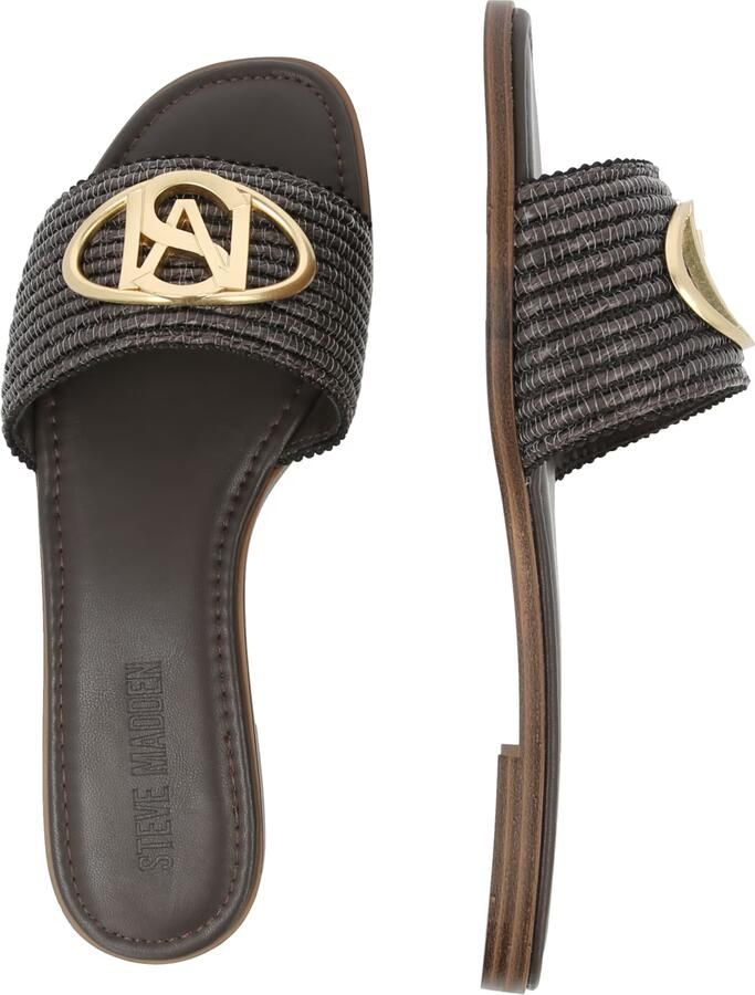 STEVE MADDEN Muiltjes 'Kora 2.0' donkerbruin goud - Foto 2