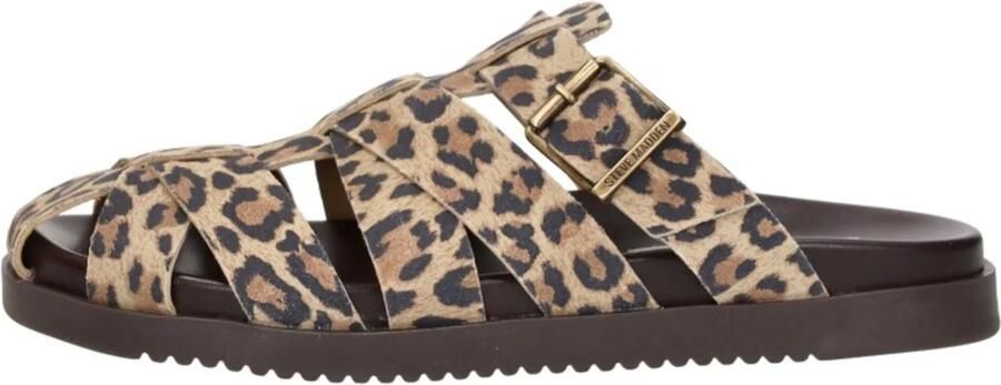 Steve Madden Mamba suède clogs met panterprint beige zwart - Foto 12