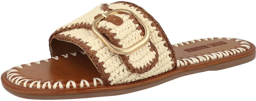 Steve Madden Seabreeze slippers met siergesp ecru bruin - Foto 9