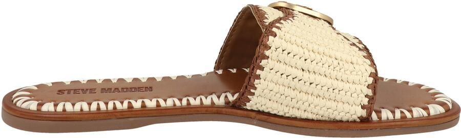 Steve Madden Seabreeze slippers met siergesp ecru bruin - Foto 11