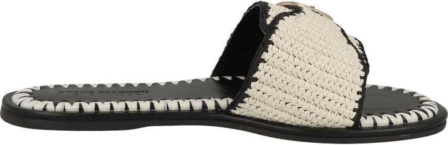 Steve Madden Seabreeze slippers met siergesp ecru zwart - Foto 7