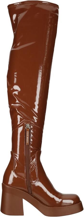 STEVE MADDEN Overknee laarzen kastanjebruin - Foto 6