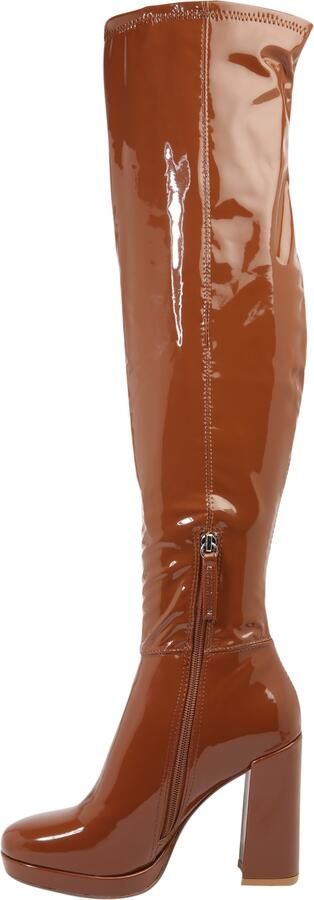 Steve Madden Overkneelaarzen in laklook model 'Magnifico' - Foto 3
