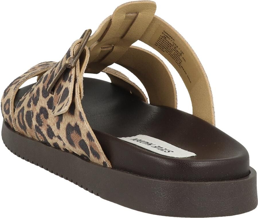 Steve Madden Mamba suède clogs met panterprint beige zwart - Foto 3