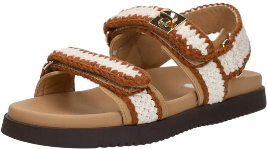 Steve Madden Mona- M leren sandalen ecru bruin - Foto 5