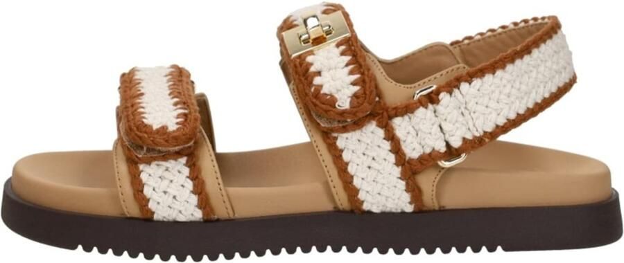 Steve Madden Mona- M leren sandalen ecru bruin - Foto 9