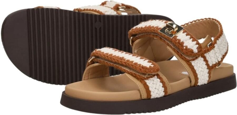 Steve Madden Mona- M leren sandalen ecru bruin - Foto 8