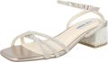 Steve Madden Sandaaltjes met all-over strass-steentjes model 'Cerena' - Offwhite