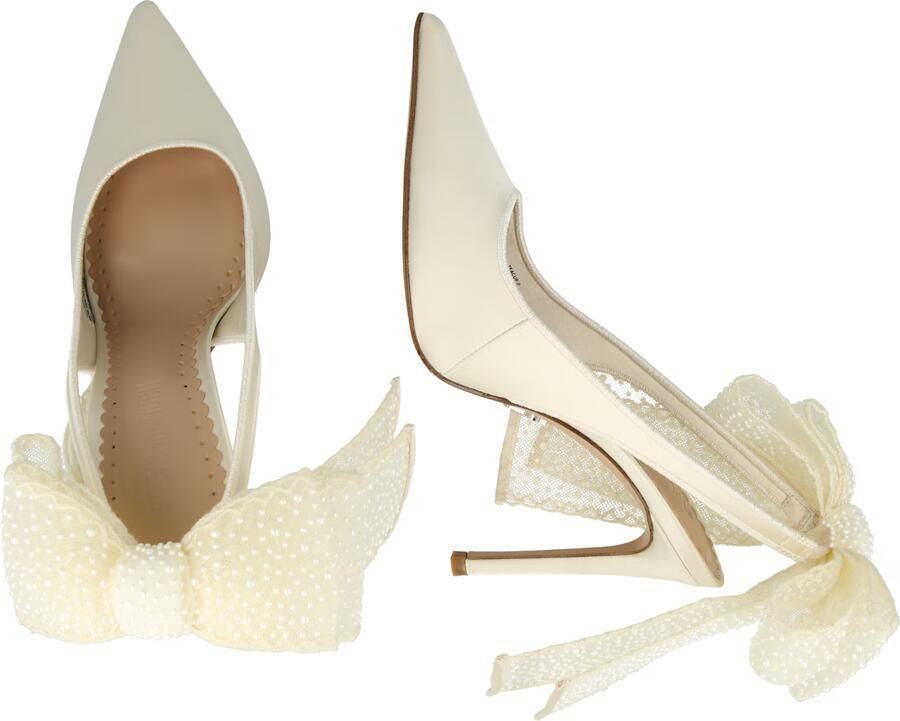 Steve Madden Teacup-P satijnen slingback pumps met strik ivoor - Foto 5