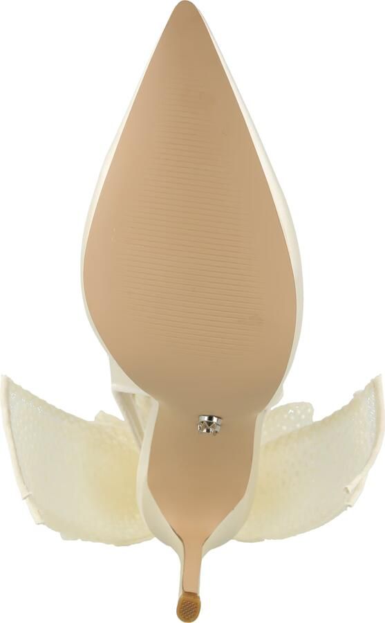 Steve Madden Teacup-P satijnen slingback pumps met strik ivoor - Foto 6