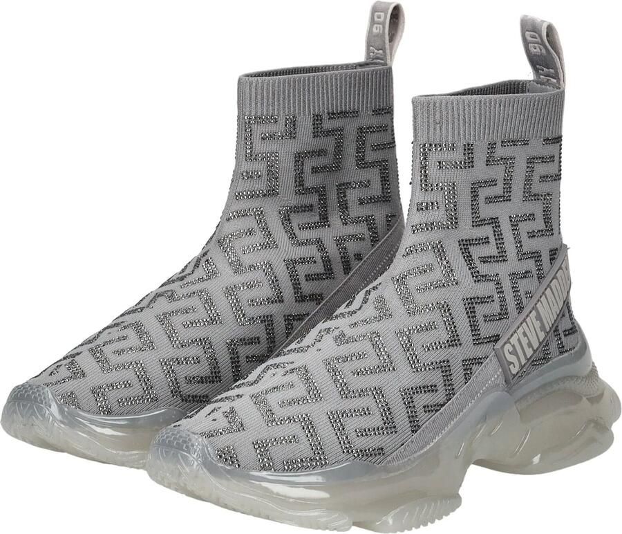 STEVE MADDEN Sneakers hoog grijs zilver - Foto 4