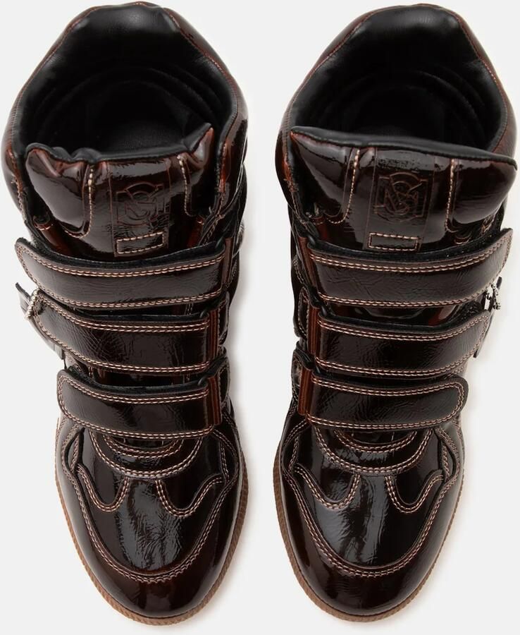 STEVE MADDEN Sneakers hoog 'Mavis' donkerbruin - Foto 3