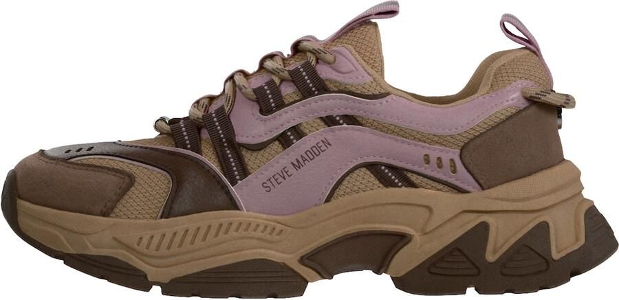 STEVE MADDEN Sneakers laag 'Animates-E' bruin brokaat zilvergrijs sering - Foto 4