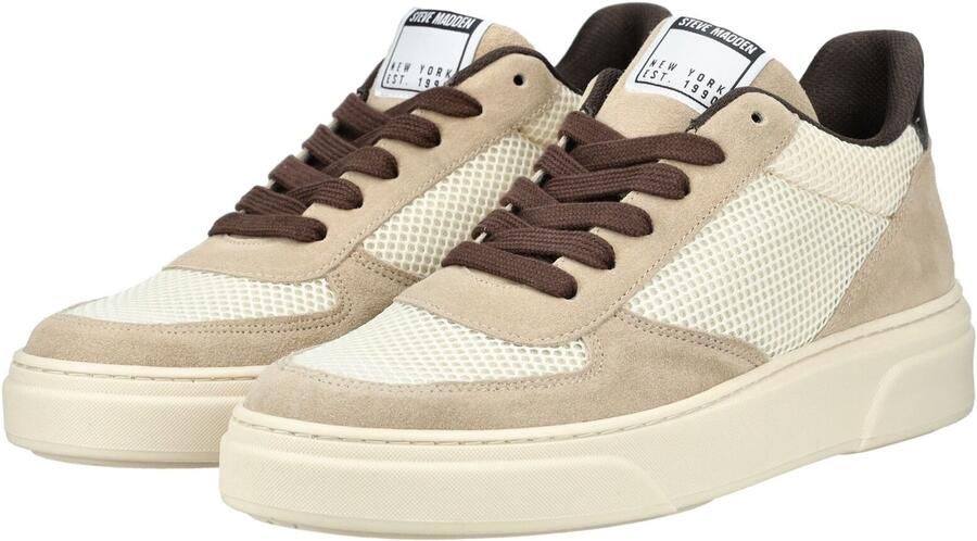 STEVE MADDEN Sneakers laag crème donkerbeige mokka - Foto 5