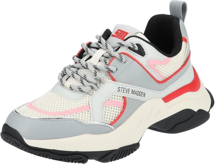 STEVE MADDEN Sneakers laag crème grijs rood