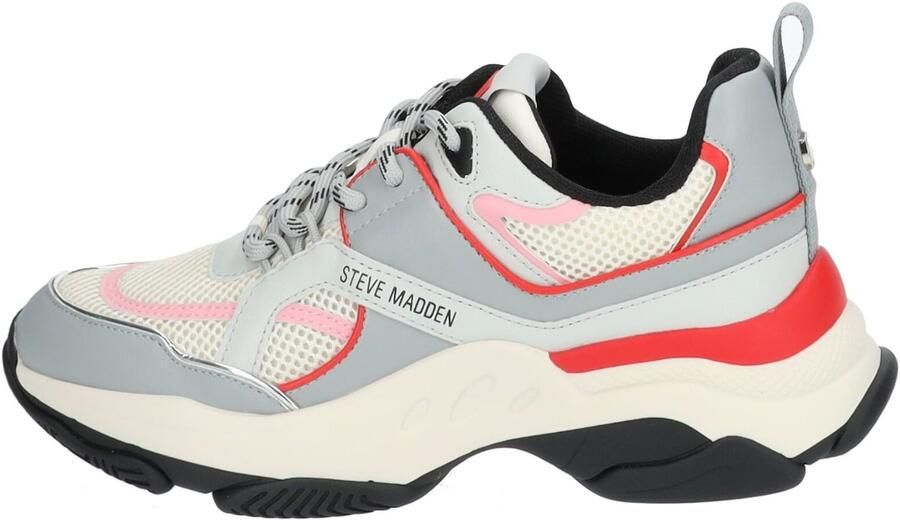 STEVE MADDEN Sneakers laag crème grijs rood - Foto 5