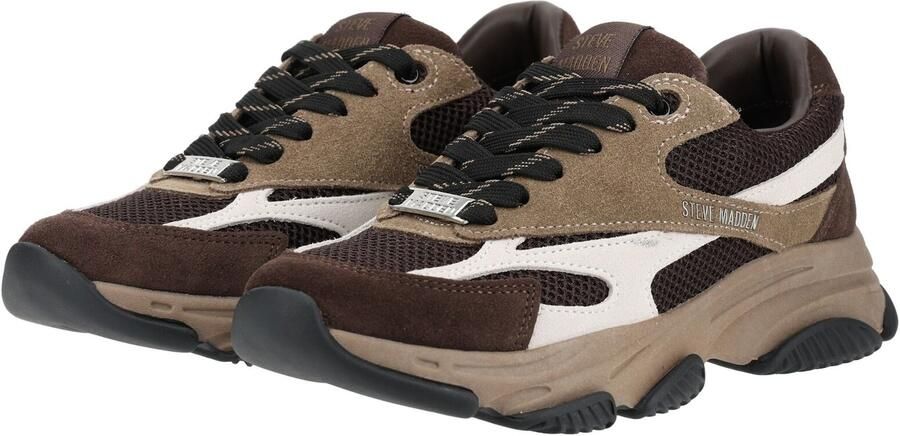 STEVE MADDEN Sneakers laag crème mokka donkerbruin - Foto 6