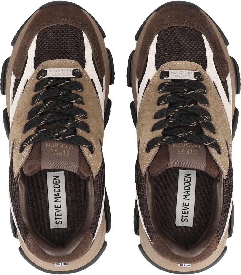 STEVE MADDEN Sneakers laag crème mokka donkerbruin - Foto 3