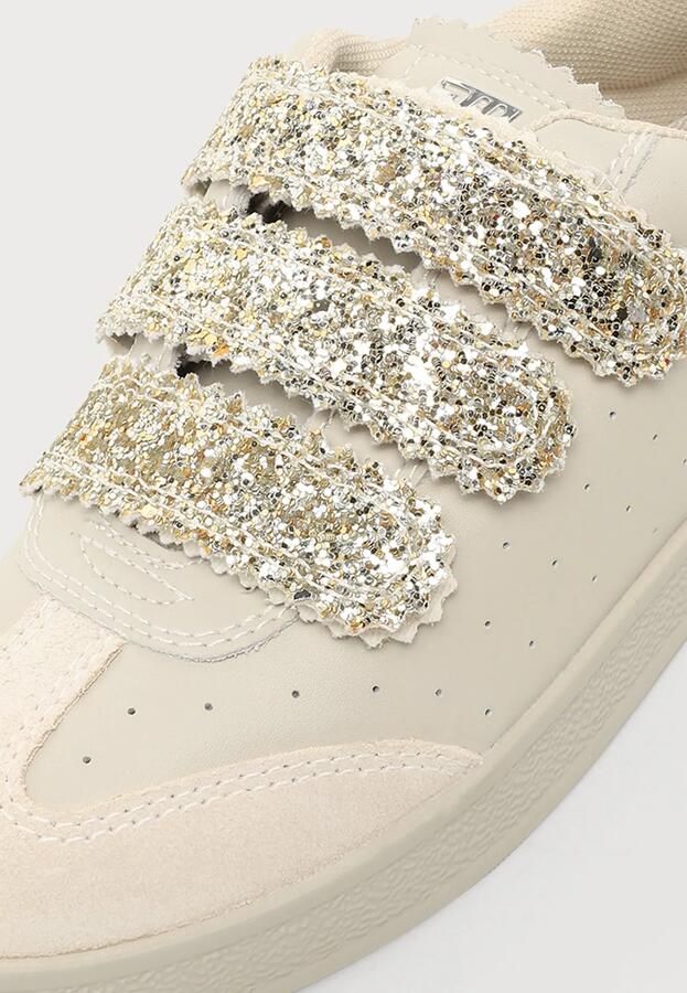 STEVE MADDEN Sneakers laag 'Daybreak' lichtbeige goud zilver - Foto 4